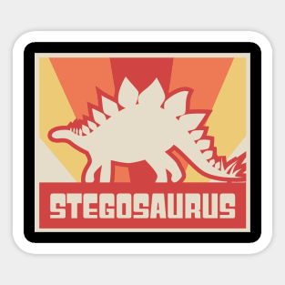 Vintage Dinosaur Stegosaurus Graphic Sticker